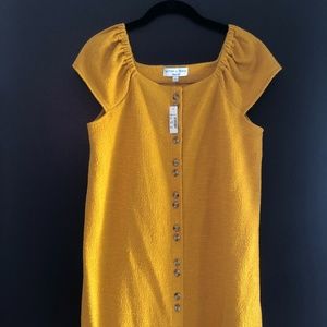 Madewell - SM Texture & Thread Mini Dress Mustard